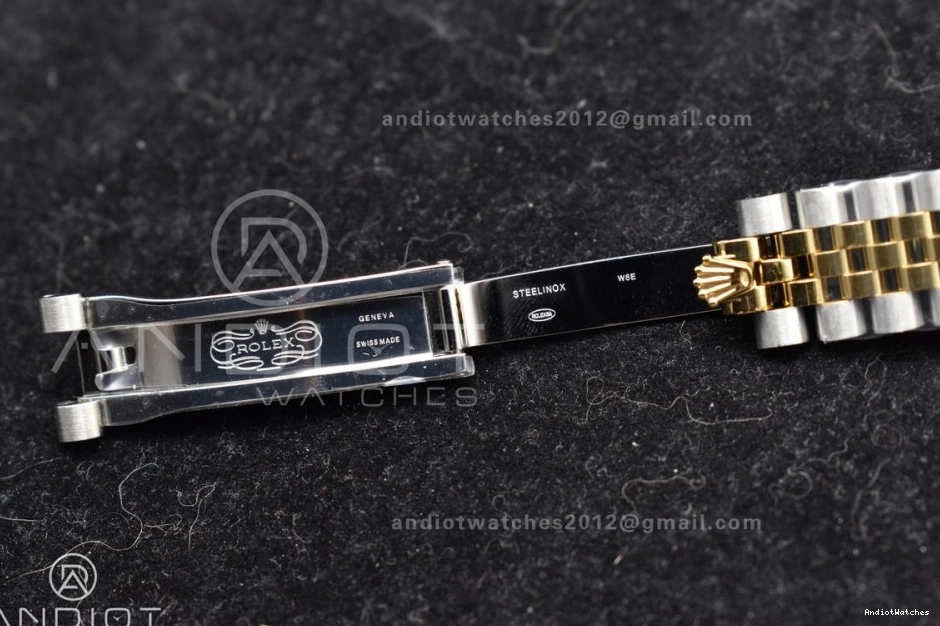 GSF on 278273 Steel DateJust 316L Stick Black Ladies Dial Markers Soft 31 Bracelet 561 YG President 1123